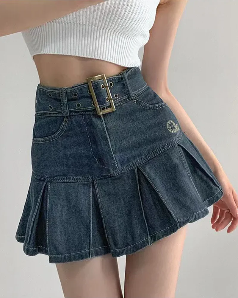 Dark Blue Denim Skirt - Image 3