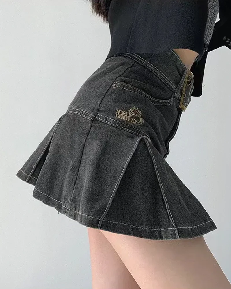 Gray Denim Skirt - Image 3